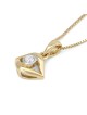 Collier à pendentif chic en or 14 carats Evil Eye avec diamant
