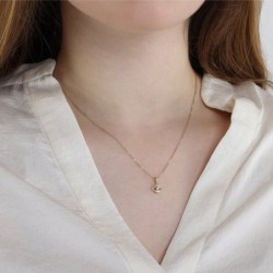 Chic Evil Eye 14K Gold Pendant Necklace With Diamond