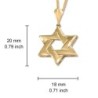 Deluxe 14K Yellow Gold Interlocking Star of David Pendant Necklace