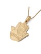Pendentif Hamsa de Jérusalem en or 14 carats