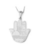 Pendentif Hamsa de Jérusalem en or 14 carats