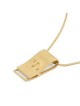 14K Gold Scroll Chai Pendant
