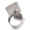Blackened 925 Sterling Silver Rectangle Ring - Eshet Chayil (Proverbs