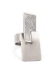 Blackened 925 Sterling Silver Rectangle Ring - Eshet Chayil (Proverbs