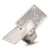 Blackened 925 Sterling Silver Rectangle Ring - Eshet Chayil (Proverbs