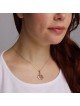 Luxurious 14K Yellow Gold Pomegranate Pendant Necklace With Ruby Stone