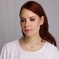 14K Gold Ten Commandments Pendant Necklace (Choice of Colors)