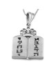 14K Gold Ten Commandments Pendant Necklace (Choice of Colors)