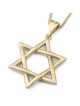 14K Gold Interlocking Star of David Pendant Necklace