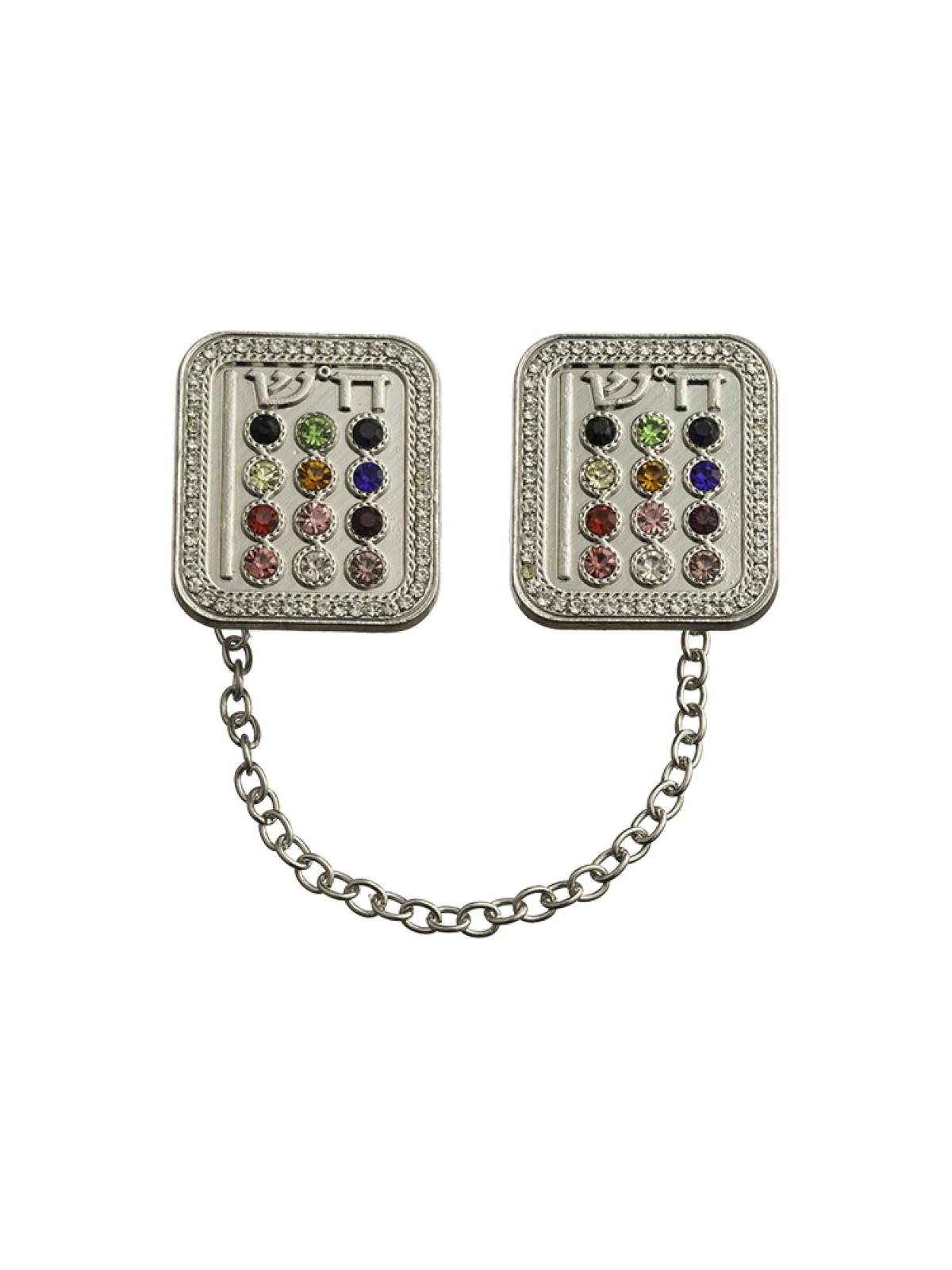 Tallit Prayer Shawl Clips Colorful Stones for Choshe... | Tallit Clips