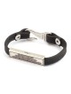 Silver and Leather Bracelet - Priestly Blessing (Numbers 6:24-26)