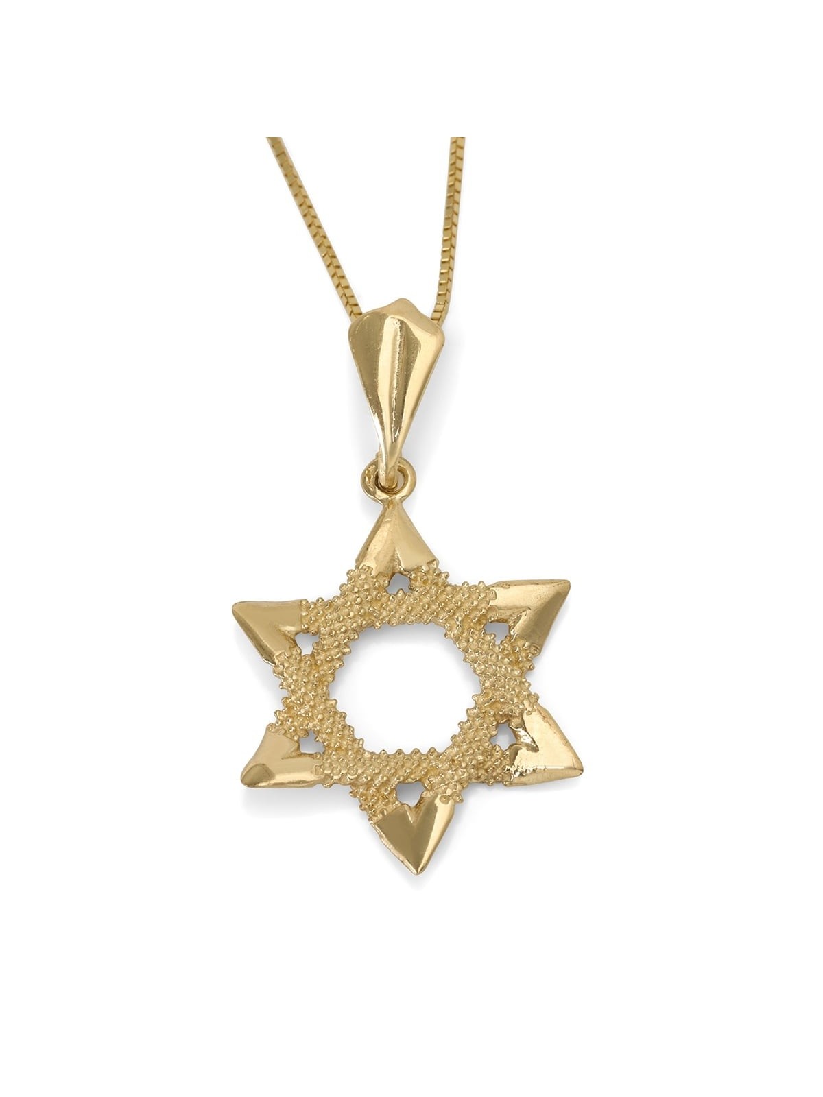 14K Gold Women's Dotted Star of David Pendant
