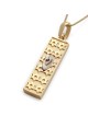 14K Gold Star of David Mezuzah Case Pendant Necklace With Hebrew Lette