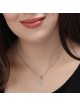 Pendentif élégant étoile de David en or blanc 14 carats doublé de diamants pour femme