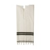 Talitnia White Wool Tallit Katan With Center Fringes... | Tallit Katan