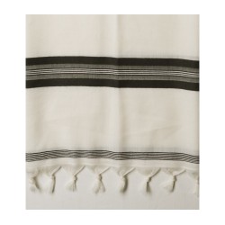 Talitnia White Wool Tallit Katan With Center Fringes... | Tallit Katan