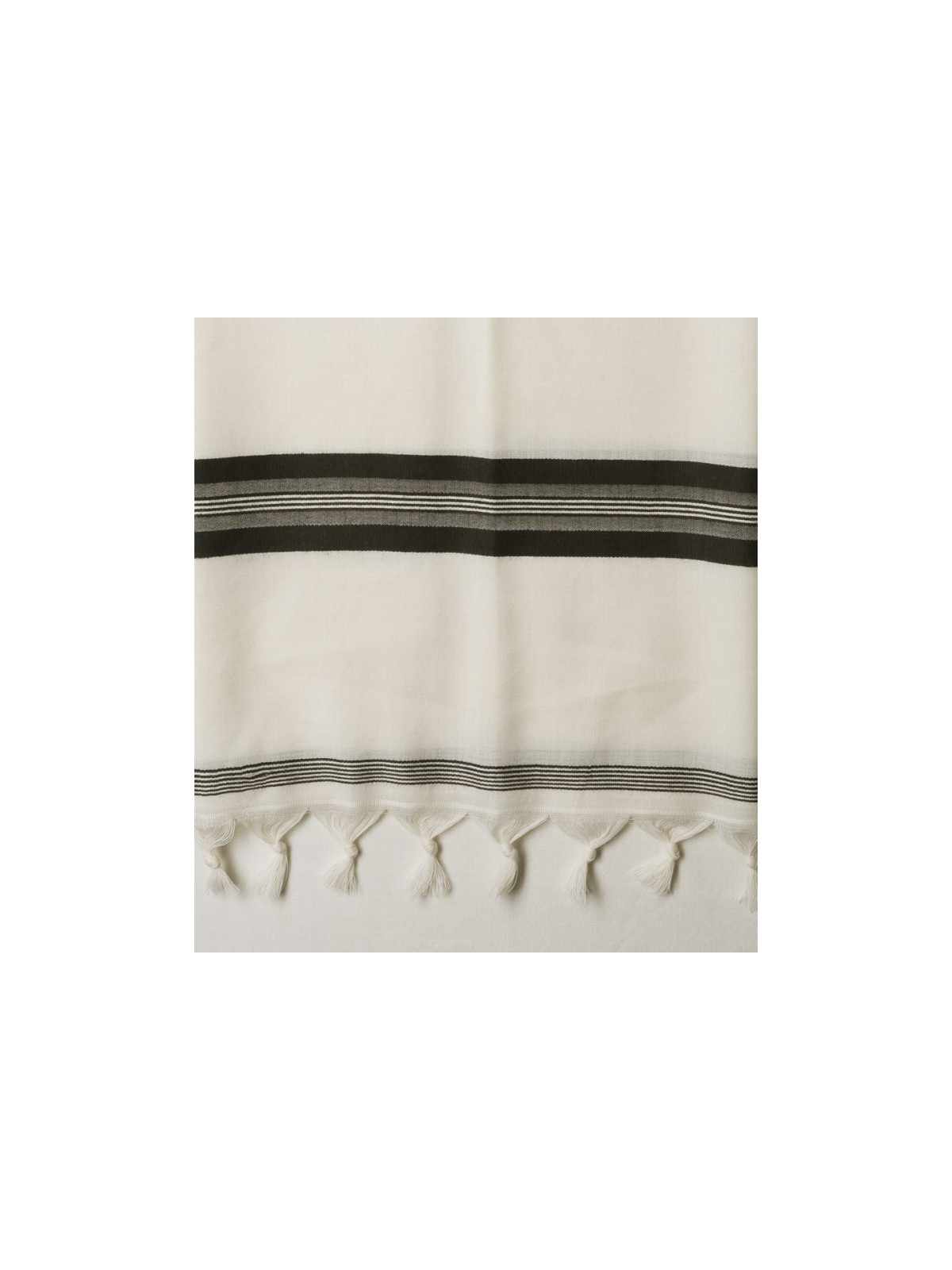 Talitnia White Wool Tallit Katan With Center Fringes... | Tallit Katan