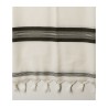 Talitnia White Wool Tallit Katan With Center Fringes... | Tallit Katan