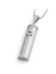 Deluxe 14K Yellow Gold Mezuzah Case Pendant with White Diamonds