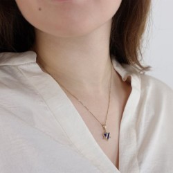 Stylish Star of David 14K Yelow Gold Pendant Necklace With White Diamo