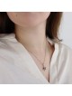 Stylish Star of David 14K Yelow Gold Pendant Necklace With White Diamo