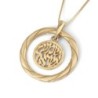 14K Gold Shema Yisrael Pendant Necklace With Twist Design - Yellow or