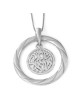 Collier pendentif Shema Yisrael en or 14 carats avec design torsadé - Jaune ou