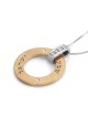 14K Gold Disk Shema Yisrael Pendant Necklace With Diamond Accent