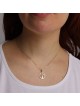 Stylish 14K Gold Round Tree of Life Pendant Necklace (Choice of Colors