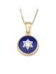 Round Diamond-Accented Star of David 14K Gold Pendant Necklace
