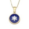 Round Diamond-Accented Star of David 14K Gold Pendant Necklace