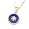 Round Diamond-Accented Star of David 14K Gold Pendant Necklace