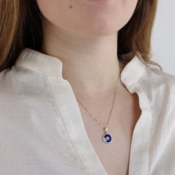 Round Diamond-Accented Star of David 14K Gold Pendant Necklace