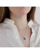 Collier à pendentif étoile de David en or 14 carats orné de diamants ronds