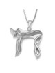 Collier pendentif Chai moderne en or 14 carats (choix de couleurs)