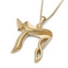 14K Gold Modern Chai Pendant Necklace (Choice of Colors)