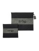 Black and Gray Faux Leather Embroidered Tal... | Talit & Tefillin Bags