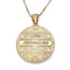 14K Yellow Gold Diamond-Studded Round Tree of Life Pendant