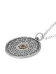72 Noms Saints : Pendentif Disque d'Argent Kabbale Étoile de David