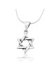 Collier classique étoile de David entrelacée en argent sterling 925 - Medi