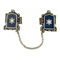 Pewter Tallit Prayer Shawl Clips %96 Star of David o... | Tallit Clips