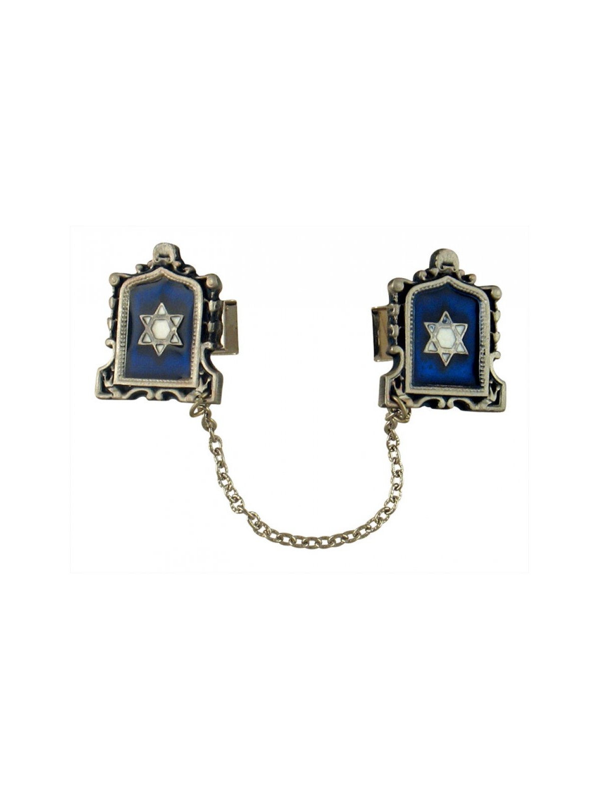 Pewter Tallit Prayer Shawl Clips %96 Star of David o... | Tallit Clips