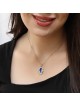 Anbinder Jewelry Pendentif diamant Hamsa en or 14 carats avec émail bleu