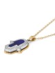 Anbinder Jewelry 14K Gold Hamsa Diamond Pendant with Blue Enamel