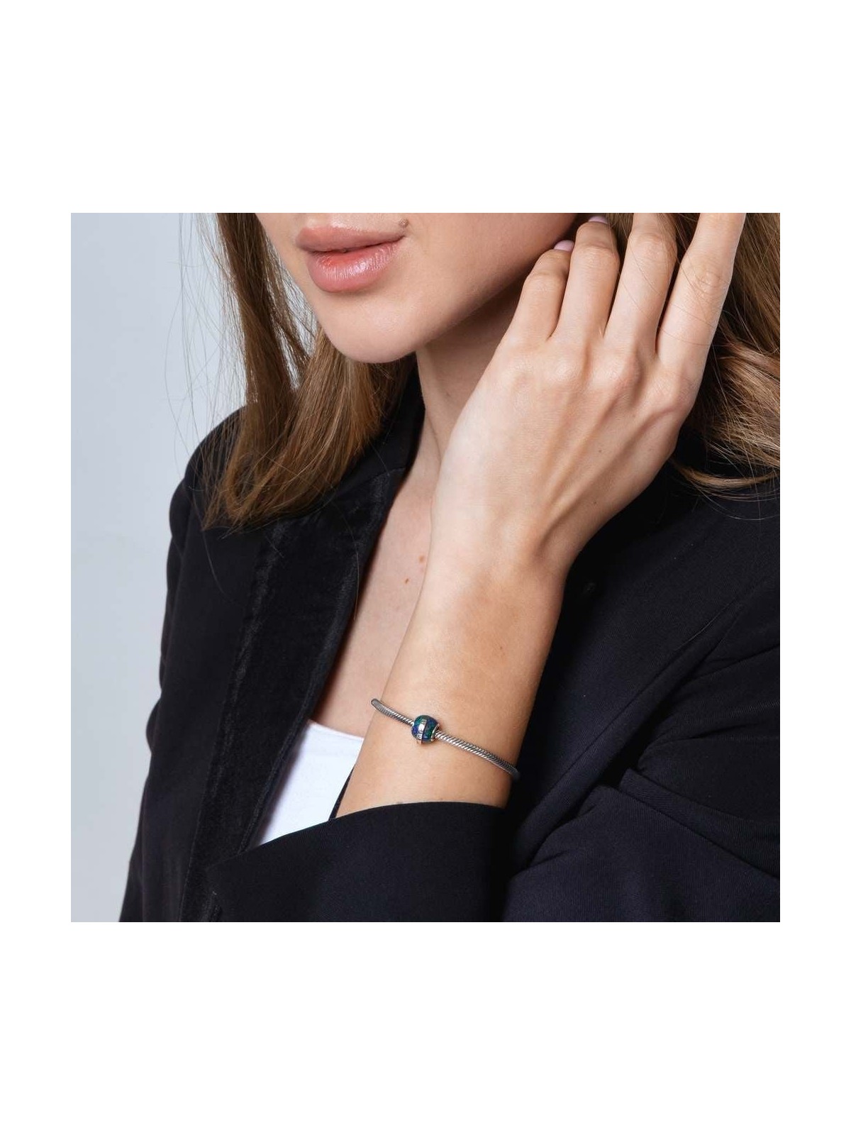 Marina Jewelry Breloque bénédiction sacerdotale en pierre d'Eilat et argent sterling