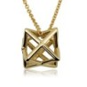 Thick 14K Yellow Gold Merkaba Kabbalah Pendant