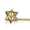 Thick 14K Yellow Gold Merkaba Kabbalah Pendant