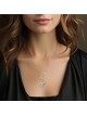 14K Gold Heart-Shaped Tree of Life Pendant with Diamonds - Color Optio