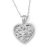14K Gold Heart-Shaped Tree of Life Pendant with Diamonds - Color Optio