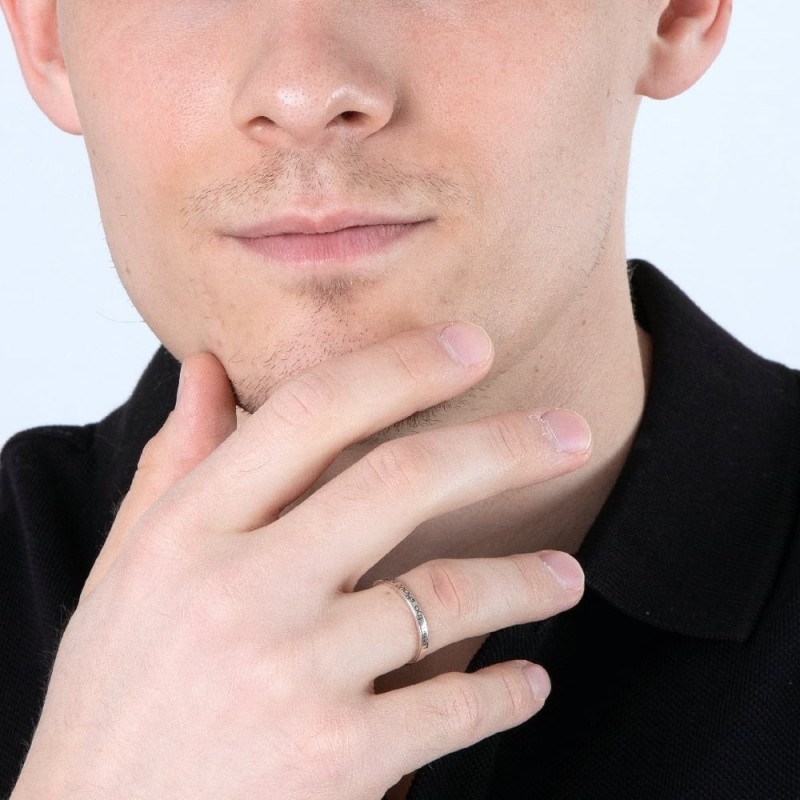 Marina Jewelry גם זה יעבור טבעת כסף סטרלינג חרוטה (עברית
